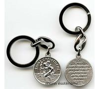 ILHORIN ESOTERISME Porte clés Rond Saint Christophe Hauteur 3 cm (Livraison Gratuite)