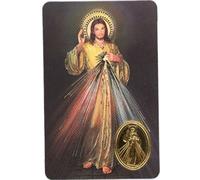 Ilhorin Christ Miséricordieux - Carte poinçon Style médaille avec prière - Livraison Gratuite