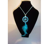 ilhorin Collier Attrape Rêves Bleu Turquoise (dreamcatcher, capteur de rêve) Livraison Gratuite