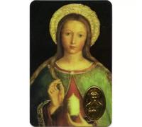 ilhorin Marie Madeleine Verte - Carte poinçon Style médaille avec prière - Livraison Gratuite