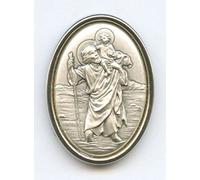 ilhorin Plaque Auto Saint Christophe Ovale - Protecteur des Automobilistes