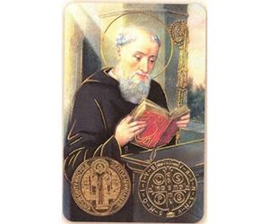 Ilhorin Saint Benoit - Carte poinçon Style médaille avec prière - Livraison Gratuite