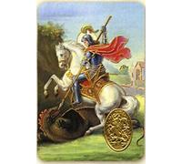 Ilhorin Saint Georges - Carte poinçon Style médaille avec prière - Livraison Gratuite