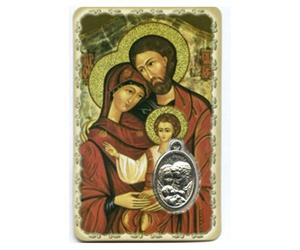Ilhorin Sainte Famille - Carte médaille avec prière - Livraison Gratuite