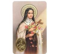 Ilhorin Sainte Thérèse - Carte poinçon Style médaille avec prière - Livraison Gratuite
