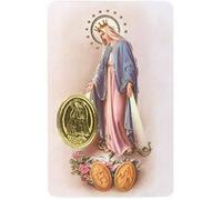 Ilhorin Vierge Miraculeuse - Carte poinçon Style médaille avec prière - Livraison Gratuite