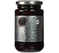 Iliada Organic Greek Black Kalamata Pitted Olives, 13 oz