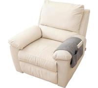 ILiemao Couverture De Fauteuil Relaxant Housse D'accoudoir De Canapé, Housse D'appui-tête pour Fauteuil Inclinable, Antidérapante Universal Bras Couvre Relax D'appui-Tête(Gris Clair,with Pockets 1pc)