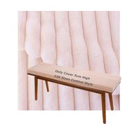 ILiemao Housse Salon De Jardin Exterieur sur Mesure Matelas Coussin pour Banc Rechange Chaise Chien Housses Coussins Intérieur Cuisine Tatami 5cm Hauteur Peluche Velours Hiver(Rose,135x35 cm)