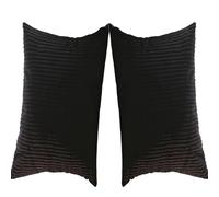 ILiemao Lot de 2 Housse Coussin 30x50 40x70 65x65 Housse de Coussin Rectangulaire Carré Taie d'oreiller Jaune Noir Blanc Taies d'oreiller Touffetée Couverture Oreiller(E14,2pcs 30x50cm)