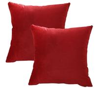 ILiemao Taie Oreiller d'oreiller en Velours Côtelé Noël 50x70 Lot De 2 40x60 Coton Polyester Couverture 45x45 Housse Coussin Canapé 60x60 Rectangle Throw Pillow Covers(Rouge,45x95 CM 18x37 in)