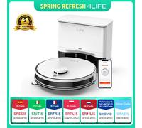 ILIFE A30 PRO, aspiration 5000 Pa, robot aspirateur et serpillière combinés, vidage automatique, capacité de 60 jours, application/télécommande, autonomie de 180 minutes