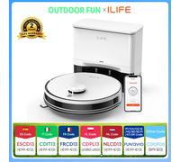ILIFE A30 PRO, aspiration 5000 Pa, robot aspirateur et serpillière combinés, vidage automatique, capacité de 60 jours, application/télécommande, autonomie de 180 minutes