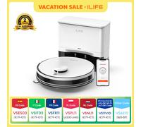 ILIFE A30 PRO, aspiration 5000 Pa, robot aspirateur et serpillière combinés, vidage automatique, capacité de 60 jours, application/télécommande, autonomie de 180 minutes