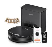 ILIFE V9 Pro Robot aspirateur et serpillère, aspirateur robot à vidage automatique, aspiration forte 3000 Pa, navigation gyroscopique, application/Alexa/télécommande, fonctionne avec Wi-Fi 2,4 G,