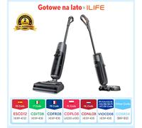 ILIFE W90 Pro, serpillière intelligente sans fil, humide et sèche, aspiration 7000Pa, auto-nettoyage en 1 minute, grand réservoir d'eau double, mise à jour W90