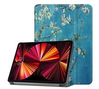 iLike Étui à trois volets en cuir écologique avec support iPad Pro 11'' 4e génération (2022) / 2018 / 2020 / 2021 Sakura