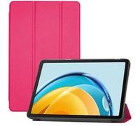 iLike Étui à trois volets en cuir écologique avec support pour Samsung Galaxy Tab S9 FE X510 Wi-Fi / X516B 5G Rose corail
