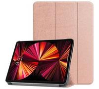 iLike Étui à trois volets en cuir écologique pour Samsung Tab A9 8,7'' X110 Wi-Fi / X115 LTE Or rose