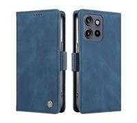 ILING Coque pour Motorola Edge 60 Neo/Edge 50 Neo/ThinkPhone 25, Premium PU Étui Portefeuille en Cuir, avec RFID Blocage/Fentes pour Cartes/Béquille, Très Mince Antichoc Flip Case Housse (Bleu)