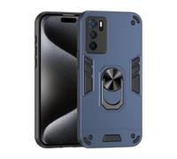 ILING Coque pour Oppo A16 / Oppo A16s / Oppo A54s, Antichoc Rigide PC Silicone TPU Bumper Étui de Militaire Protection, 360° Anneau Support Renforcée Armure Housse (Bleu)