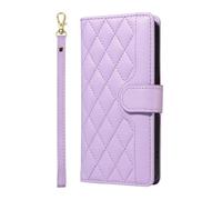 ILING Coque pour Oppo A5M / Oppo A5 5G/4G, Élégant Luxueux Portefeuille PU en Cuir Etui avec RFID Blocage/Fentes pour Cartes/Béquille, Très Mince Antichoc Flip Case Housse (Mauve)