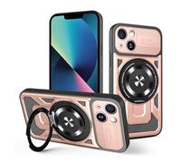 ILING Coque pour Oppo A6X 5G/4G, Étui Antichoc et Housse Militaire avec Protection Caméra, Support Anneau 360° et Fixation Magnétique Voiture, Finition Mate, Or