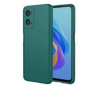 ILING Coque pour Oppo A96 / Oppo A76 / Realme 9i, Simple Couleur Unie Dos Souple Silicone Liquide TPU Bumper Antichoc Housse Très Mince Mat Élégant Femme Étui (Vert foncé)
