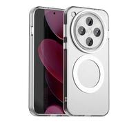 ILING Coque pour Oppo Find X8 Pro 5G, Compatible avec la Charge Magnétique, Très Mince Mat Translucide Rigide PC Housse, Antichoc TPU Bumper Doux Silicone Étui (Blanc)