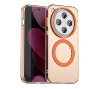 ILING Coque pour Oppo Find X8 Pro 5G, Compatible avec la Charge Magnétique, Très Mince Mat Translucide Rigide PC Housse, Antichoc TPU Bumper Doux Silicone Étui (Orange)