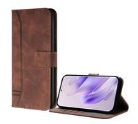 ILING Coque pour Oukitel C1 / Oukitel C1 Pro, Flip Étui Portefeuille Magnétique Pliable en Cuir PU avec Housse de Protection avec Fente pour Carte [Blocage RFID] et Support, Marron