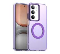 ILING Coque pour Realme 14X 5G / Realme C75 4G, Compatible avec la Charge Magnétique, Très Mince Mat Translucide Rigide PC Housse, Antichoc TPU Bumper Doux Silicone Étui (Violet)