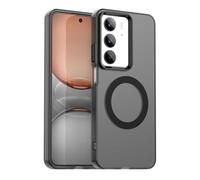 ILING Coque pour Realme 14X 5G / Realme C75 4G, Compatible avec la Charge Magnétique, Très Mince Mat Translucide Rigide PC Housse, Antichoc TPU Bumper Doux Silicone Étui (Noir)