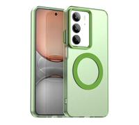 ILING Coque pour Realme 14X 5G / Realme C75 4G, Compatible avec la Charge Magnétique, Très Mince Mat Translucide Rigide PC Housse, Antichoc TPU Bumper Doux Silicone Étui (Vert)