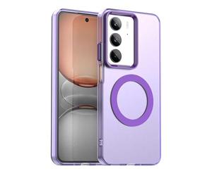 ILING Coque pour Realme 14X 5G / Realme C75 4G, Compatible avec la Charge Magnétique, Très Mince Mat Translucide Rigide PC Housse, Antichoc TPU Bumper Doux Silicone Étui (Violet)