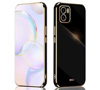ILING Coque pour Vivo Y01,Silicone Coloré Case Protégez la Caméra,Étui Ultra-Fin Antichoc pour Femme (Noir)