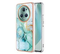 ILING Élégant Coque pour Honor Magic 5 Pro/Magic5 Pro, Etui Antichoc PC Double Couche Antichoc Housse, Mignon Étui Brillant pour Femmes et Fillese (Vert)