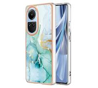 ILING Élégant Coque pour Oppo Reno 10 Pro 5G(Oppo Reno10 Pro 5G), Etui Antichoc PC Double Couche Antichoc Housse, Mignon Étui Brillant pour Femmes et Fillese (Vert)