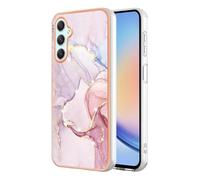 ILING Élégant Coque pour Samsung Galaxy A35 5G, Etui Antichoc PC Double Couche Antichoc Housse, Mignon Étui Brillant pour Femmes et Fillese (Or Rose)