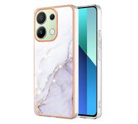 ILING Élégant Coque pour Xiaomi Redmi Note 13 4G, Etui Antichoc PC Double Couche Antichoc Housse, Mignon Étui Brillant pour Femmes et Fillese (Blanc)