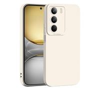 ILING Liquide Silicone Coque pour Realme C71/Realme C73/Realme P3 Lite 4G, Simple Couleur Unie Très Mince Mat Élégant Housse, Doux TPU Bumper Antichoc Anti-Rayures Femme Étui (Blanc)
