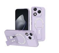 ILING Magnétique Coque pour Honor 400 Lite 5G avec Protection de Caméra & Support Invisible, Étui Soyeuse et Douce au Toucher, Fine Anti-Traces Antichoc Housse, Violet