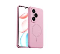 ILING Magnétique Coque pour Honor 400 Pro 5G - Aimants Intégrés, Étui en Silicone Liquide Soyeuse et Douce au Toucher, Fine Anti-Traces Antichoc Housse, Rose