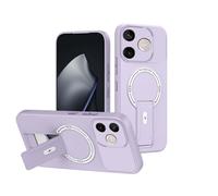 ILING Magnétique Coque pour Honor 600 Lite 5G avec Protection de Caméra & Support Invisible, Étui Soyeuse et Douce au Toucher, Fine Anti-Traces Antichoc Housse, Violet