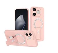 ILING Magnétique Coque pour Honor 600 Lite 5G avec Protection de Caméra & Support Invisible, Étui Soyeuse et Douce au Toucher, Fine Anti-Traces Antichoc Housse, Rose