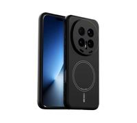 ILING Magnétique Coque pour Honor Magic 8 Pro 5G - Aimants Intégrés, Étui en Silicone Liquide Soyeuse et Douce au Toucher, Fine Anti-Traces Antichoc Housse, Noir