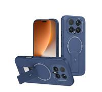 ILING Magnétique Coque pour Honor Magic 8 Pro 5G avec Protection de Caméra & Support Invisible, Étui Soyeuse et Douce au Toucher, Fine Anti-Traces Antichoc Housse, Bleu