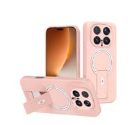 ILING Magnétique Coque pour Honor Magic 8 Pro 5G avec Protection de Caméra & Support Invisible, Étui Soyeuse et Douce au Toucher, Fine Anti-Traces Antichoc Housse, Rose