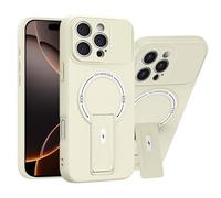 ILING Magnétique Coque pour Motorola Edge 60 Fusion/Edge 60 5G avec Protection de Caméra & Support Invisible, Étui Soyeuse et Douce au Toucher, Fine Anti-Traces Antichoc Housse, Blanc