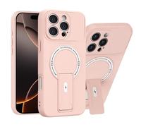 ILING Magnétique Coque pour Motorola Edge 60 Fusion/Edge 60 5G avec Protection de Caméra & Support Invisible, Étui Soyeuse et Douce au Toucher, Fine Anti-Traces Antichoc Housse, Rose